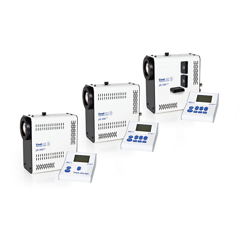 Mikroskopi fluorescensbelysning CoolLED pE-300 serie
